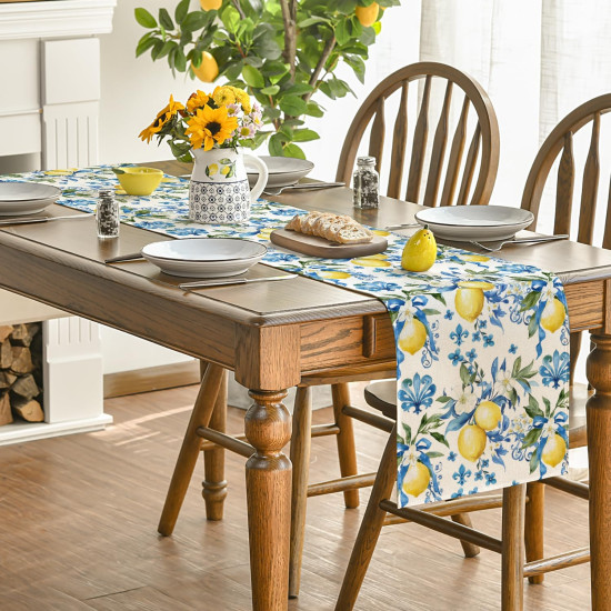 Lemon Pattern Table Runner